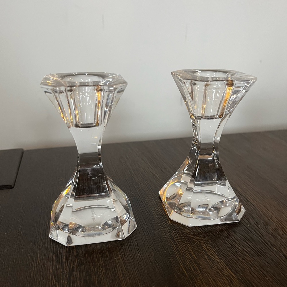 Set of 2 - Villeroy & Boch Crystal Candle Holders